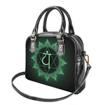 Anahata Chakra Symbol Print Shoulder Handbag