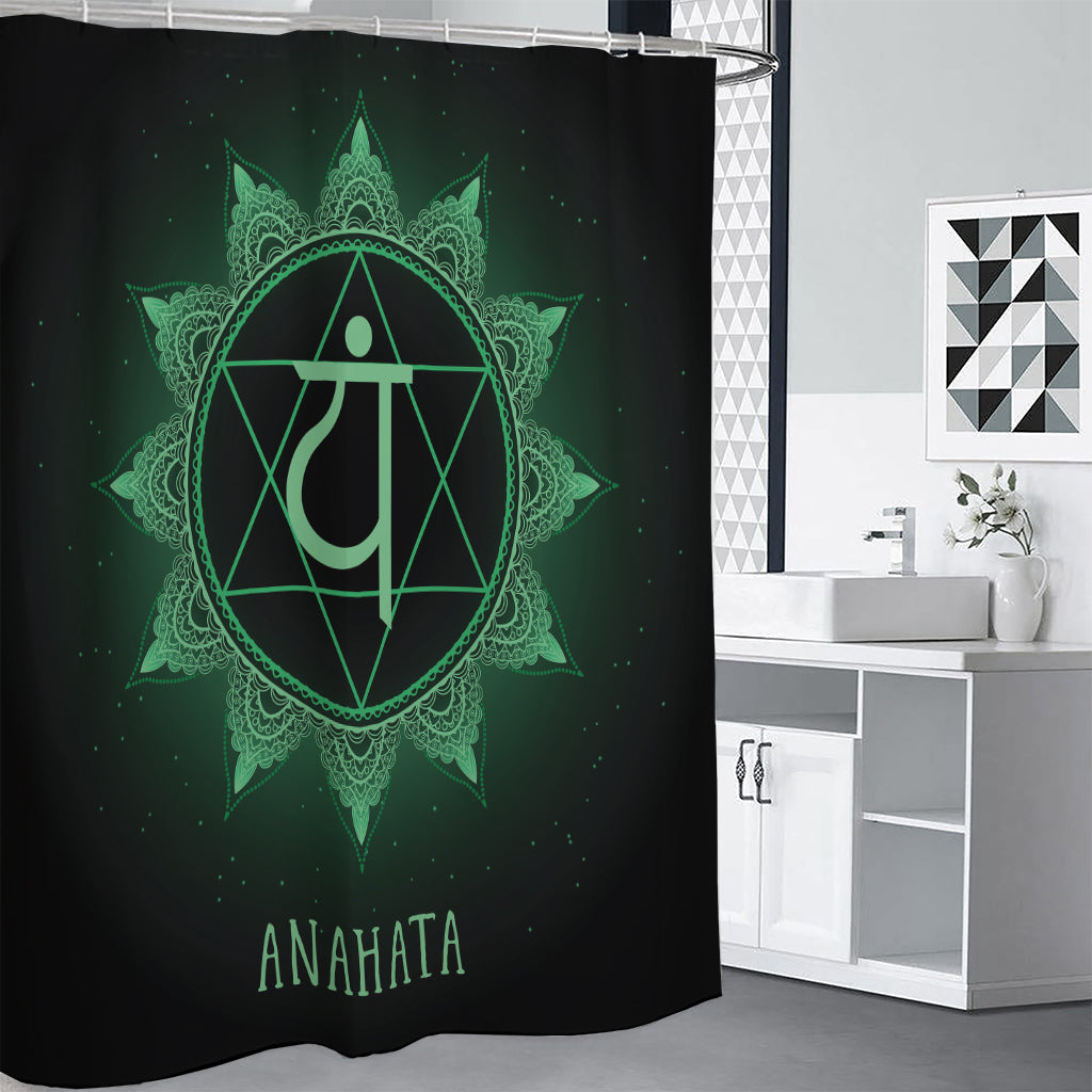 Anahata Chakra Symbol Print Shower Curtain