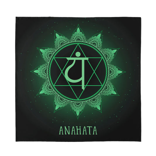 Anahata Chakra Symbol Print Silk Bandana
