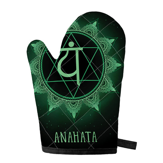 Anahata Chakra Symbol Print Single Oven Mitt