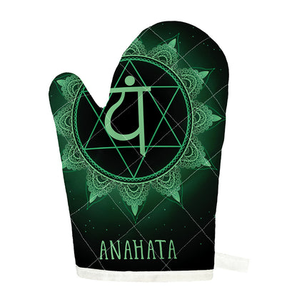 Anahata Chakra Symbol Print Single Oven Mitt