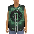 Anahata Chakra Symbol Print Sleeveless Baseball Jersey