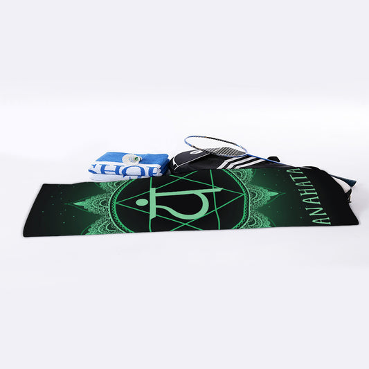 Anahata Chakra Symbol Print Sports Towel