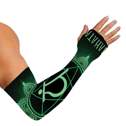Anahata Chakra Symbol Print Sun Protection Arm Sleeves