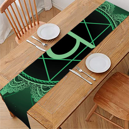 Anahata Chakra Symbol Print Table Runner