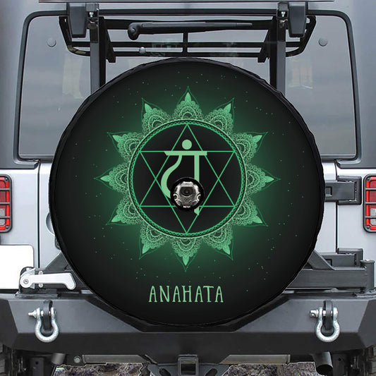 Anahata Chakra Symbol Print Tire Cover With Camera Hole