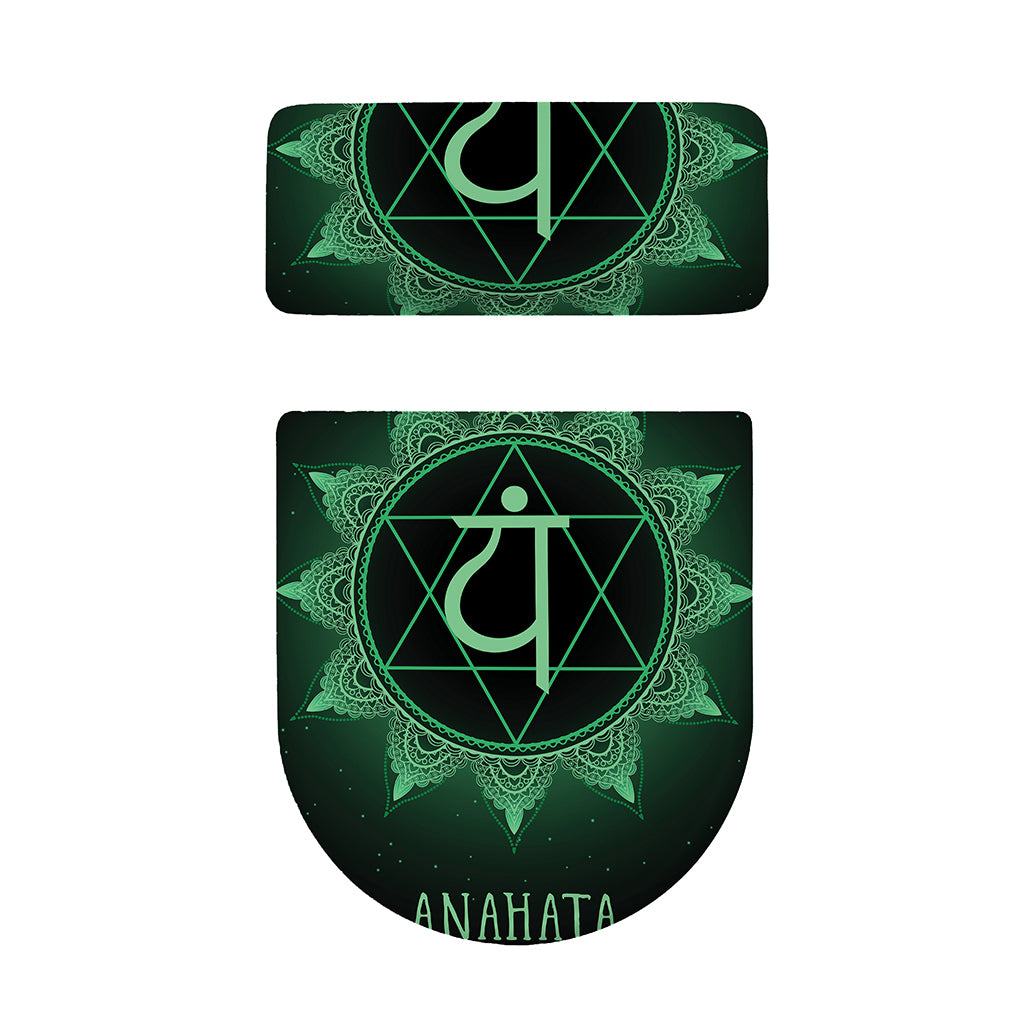 Anahata Chakra Symbol Print Toilet Lid And Tank Cover Set