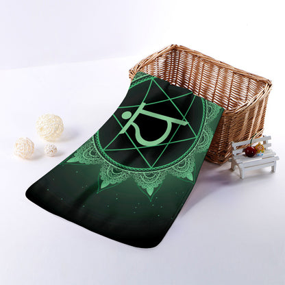 Anahata Chakra Symbol Print Towel