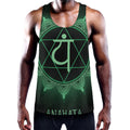 Anahata Chakra Symbol Print Men's Workout Tank Top