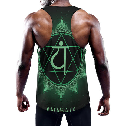 Anahata Chakra Symbol Print Training Tank Top