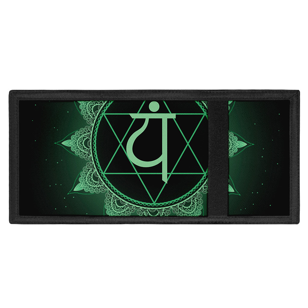 Anahata Chakra Symbol Print Trifold Wallet