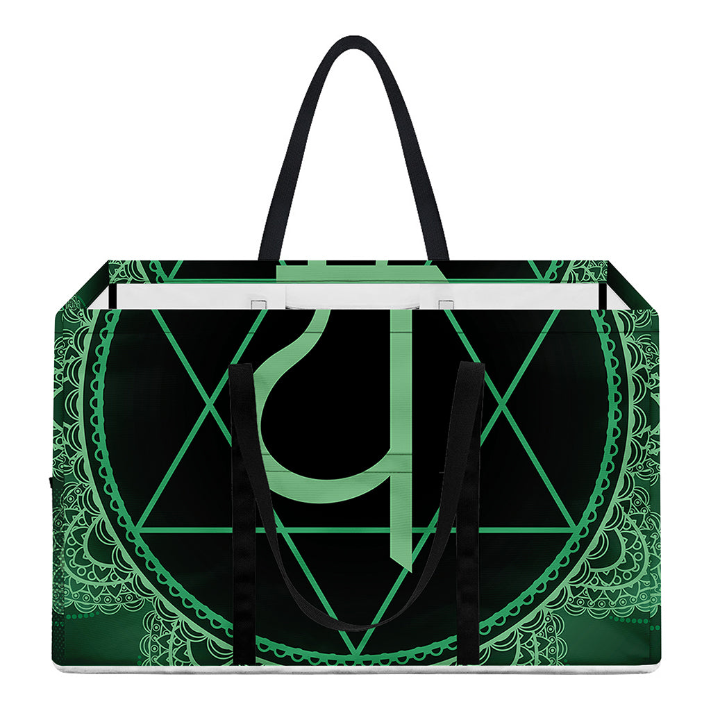 Anahata Chakra Symbol Print Utility Tote Bag