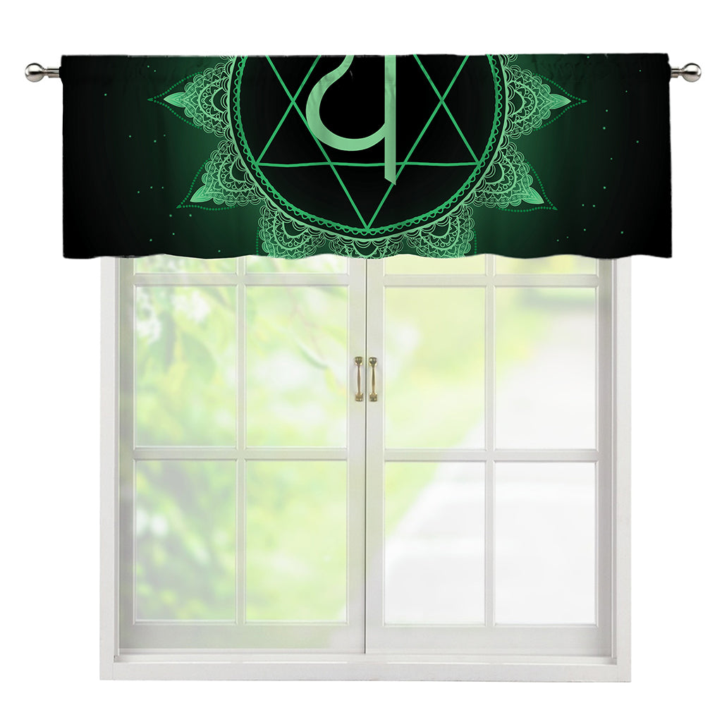 Anahata Chakra Symbol Print Window Valance