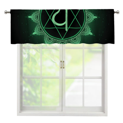Anahata Chakra Symbol Print Window Valance