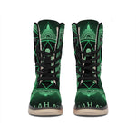 Anahata Chakra Symbol Print Winter Boots