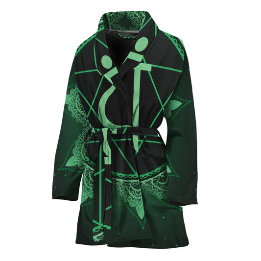 Anahata Chakra Symbol Print Women's Bathrobe