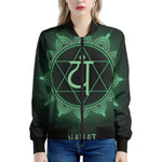 Anahata Chakra Symbol Print Women's Bomber Jacket