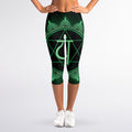 Anahata Chakra Symbol Print Women's Capri Leggings