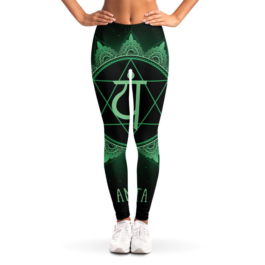 Anahata Chakra Symbol Print Women's Leggings