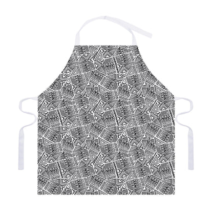 Ancient Aztec Tribal Pattern Print Adjustable Apron