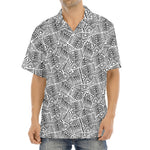 Ancient Aztec Tribal Pattern Print Aloha Shirt