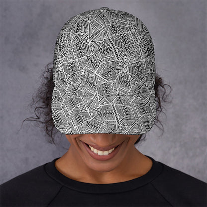 Ancient Aztec Tribal Pattern Print Baseball Cap
