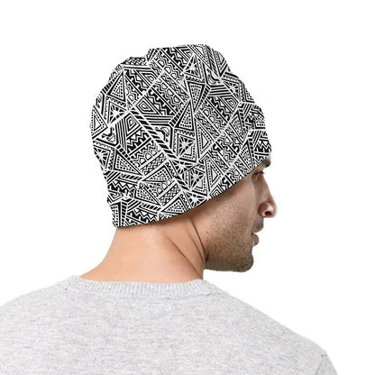 Ancient Aztec Tribal Pattern Print Beanie