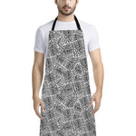 Ancient Aztec Tribal Pattern Print Bib Apron With Pocket