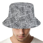 Ancient Aztec Tribal Pattern Print Bucket Hat