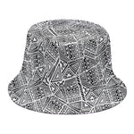 Ancient Aztec Tribal Pattern Print Bucket Hat