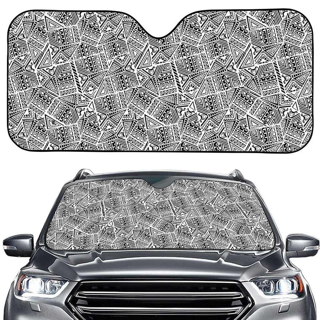 Ancient Aztec Tribal Pattern Print Car Windshield Sun Shade