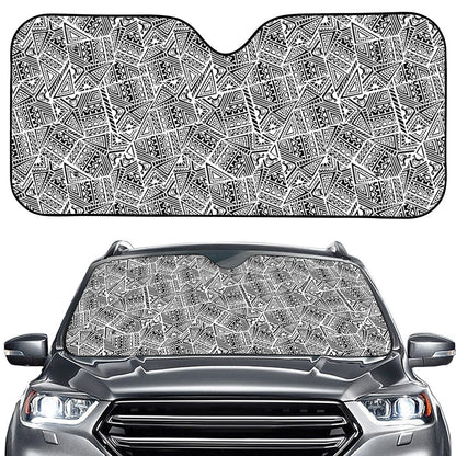 Ancient Aztec Tribal Pattern Print Car Windshield Sun Shade