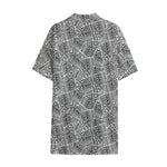 Ancient Aztec Tribal Pattern Print Cotton Hawaiian Shirt