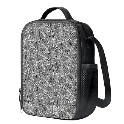 Ancient Aztec Tribal Pattern Print Crossbody Lunch Bag