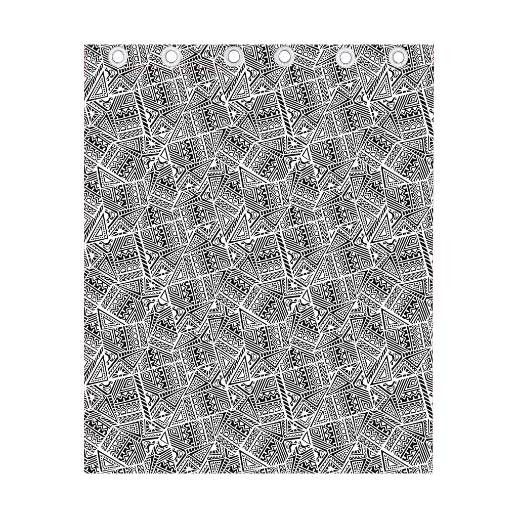 Ancient Aztec Tribal Pattern Print Curtain