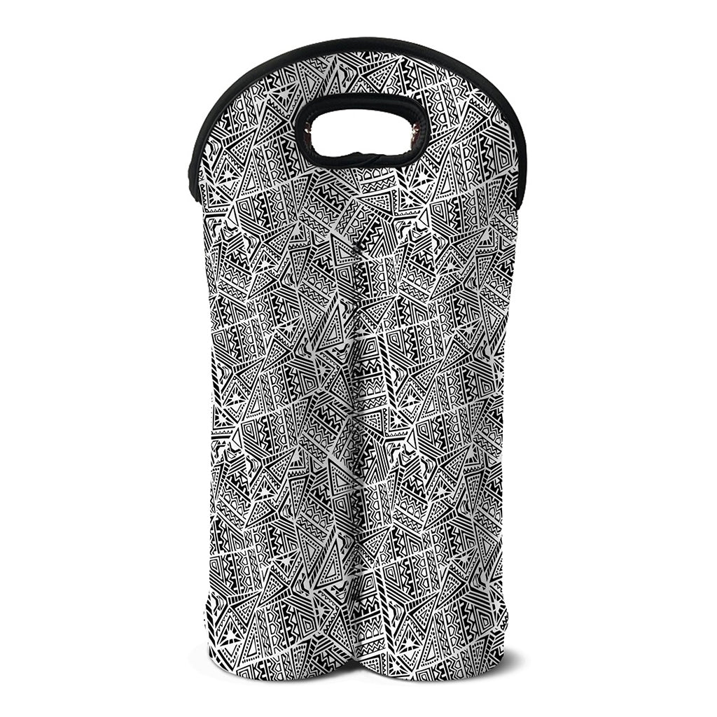 Ancient Aztec Tribal Pattern Print Double Neoprene Wine Tote