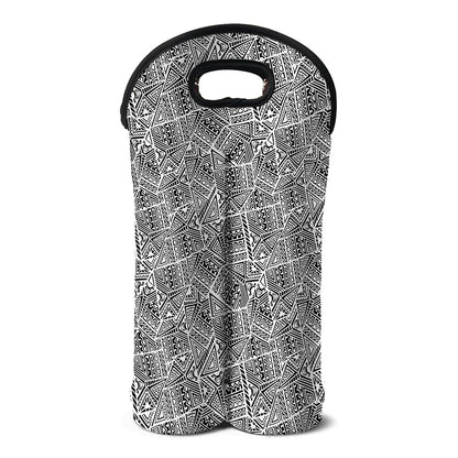 Ancient Aztec Tribal Pattern Print Double Neoprene Wine Tote