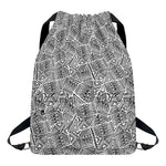 Ancient Aztec Tribal Pattern Print Drawstring Backpack
