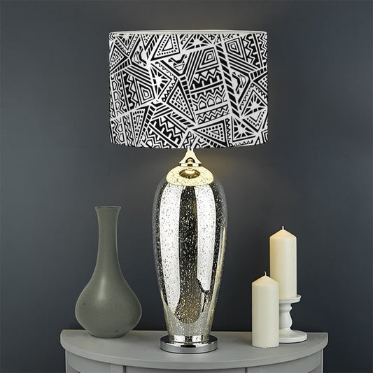 Ancient Aztec Tribal Pattern Print Drum Lamp Shade
