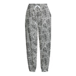 Ancient Aztec Tribal Pattern Print Fleece Lined Knit Pants
