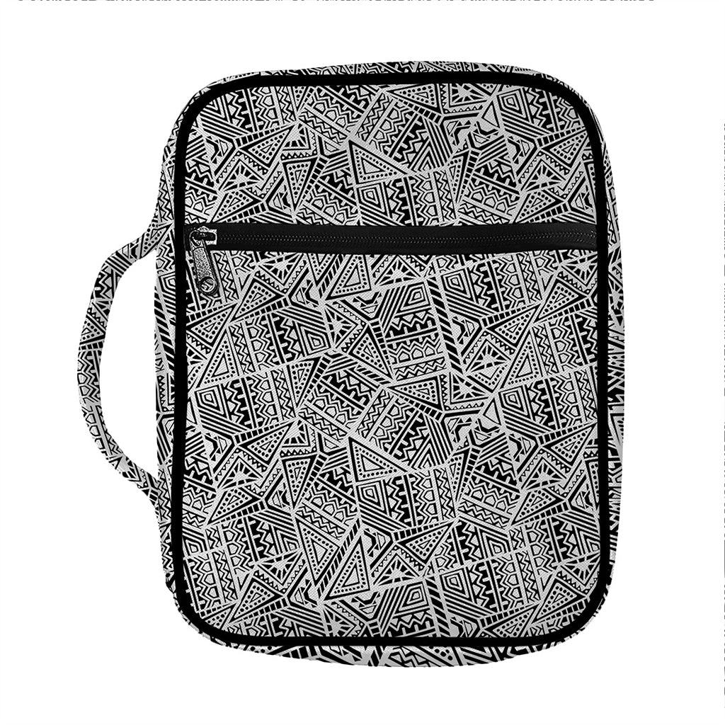 Ancient Aztec Tribal Pattern Print Front Pocket Bible Bag