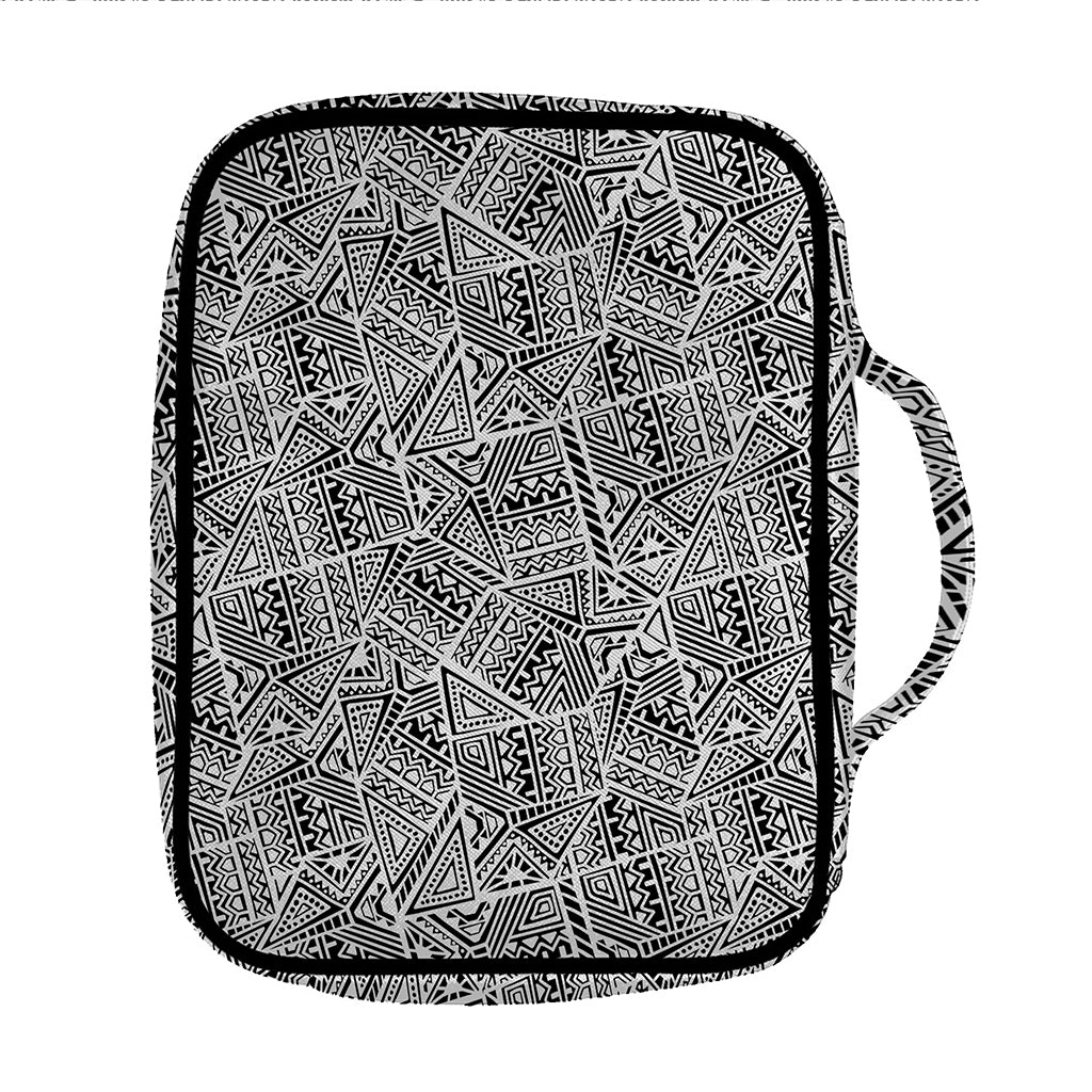 Ancient Aztec Tribal Pattern Print Front Pocket Bible Bag