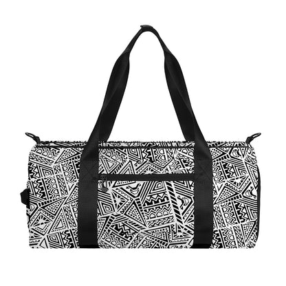 Ancient Aztec Tribal Pattern Print Gym Bag