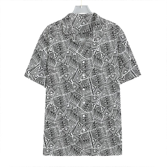Ancient Aztec Tribal Pattern Print Hawaiian Shirt