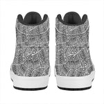 Ancient Aztec Tribal Pattern Print High Top Leather Sneakers