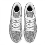 Ancient Aztec Tribal Pattern Print High Top Leather Sneakers