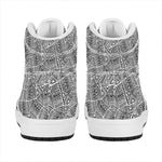 Ancient Aztec Tribal Pattern Print High Top Leather Sneakers
