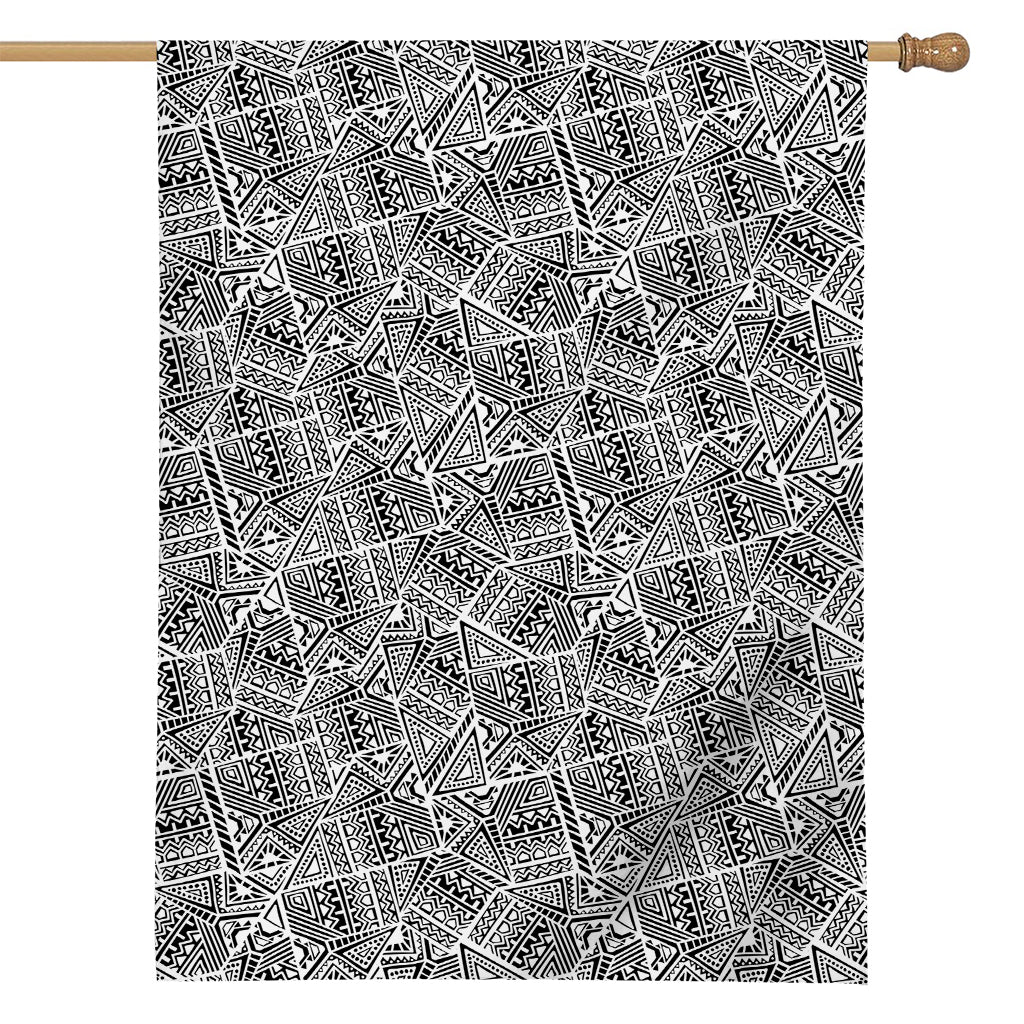 Ancient Aztec Tribal Pattern Print House Flag