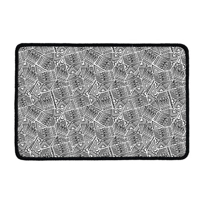 Ancient Aztec Tribal Pattern Print Kitchen Mat