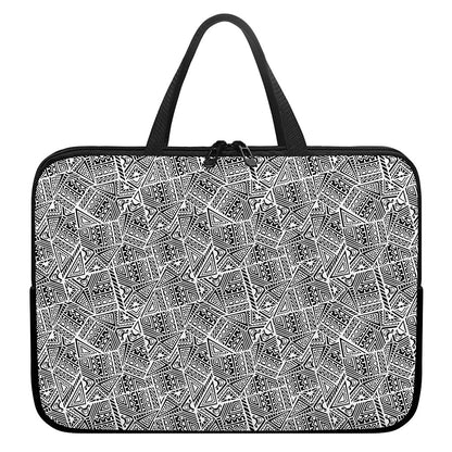 Ancient Aztec Tribal Pattern Print Laptop Sleeve With Handle
